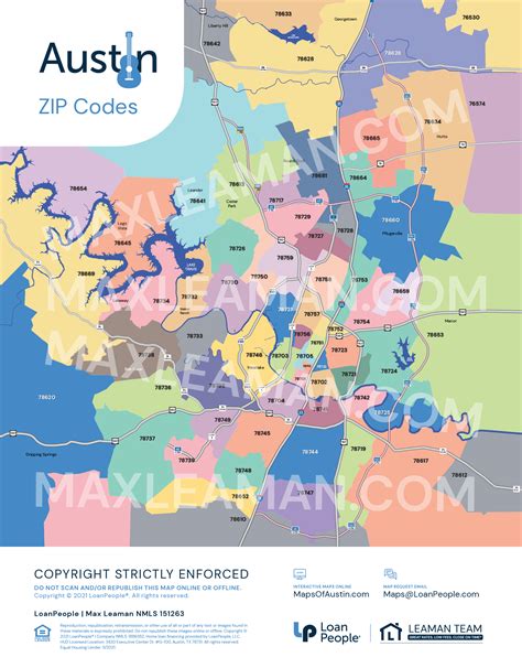 Zip Codes in Austin Texas Map